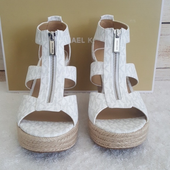 New Michael Kors Damita Wedge Sandals - Picture 2 of 5